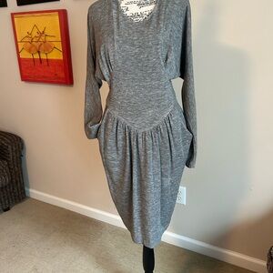 Source Unknown Gray Long Sleeve Dress